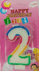 Свічка цифра "2" - 1 - smarttoys.com.ua