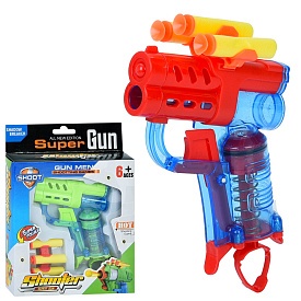 Пістолет MH-405 м'які кулі-присоки 3 шт., мікс кольорів, кор., 16-21-3,5 см. - 1 - smarttoys.com.ua