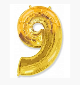 Кульки цифри: золото, цифра 9, 75см - 1 - smarttoys.com.ua