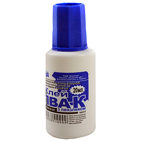 Клей ПВА,   20 мл, з пензликом, КіП - 1 - smarttoys.com.ua