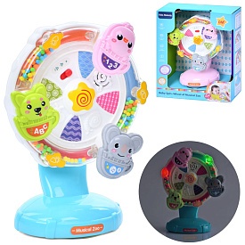 Гра 6665 колесо огляду, 2 режими гучності, присоска, 2 кольори, муз.,світло,бат.,кор.,20,5-24,5-9см. - 1 - smarttoys.com.ua