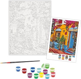 Набір-стандарт, техніка акриловий живопис за номерами, „Ресторан в Іспанії“, ROSA START - 3 - smarttoys.com.ua