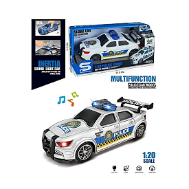 Машина JS 167 C (72/2) "Поліцейська машина", звук, підсвітка, масштаб 1:20, гумові колеса, інерція, в коробці - 1 - smarttoys.com.ua