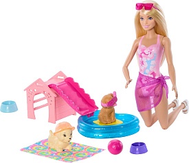Набір "Басейн для цуценят" з лялькою Barbie - 1 - smarttoys.com.ua
