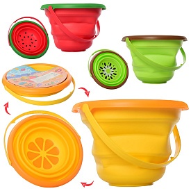 Набір для пісочниці 6911 відро (складне), дно-фрукт, 3 види, карт.оберт., 22-22-5см. - 1 - smarttoys.com.ua