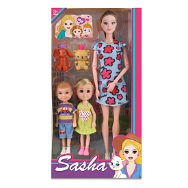 Лялька 51822 шарнірні руки, 2 дітей, іграшки, кор., 17-32-6 см. - 1 - smarttoys.com.ua