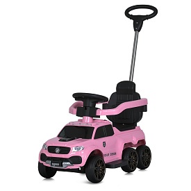 Каталка-толокар M 5900EL-8 2в1(с батьк.ручкой), BT, MP3, USB, EVA, муз., світло, шкіра, рожевий - 1 - smarttoys.com.ua
