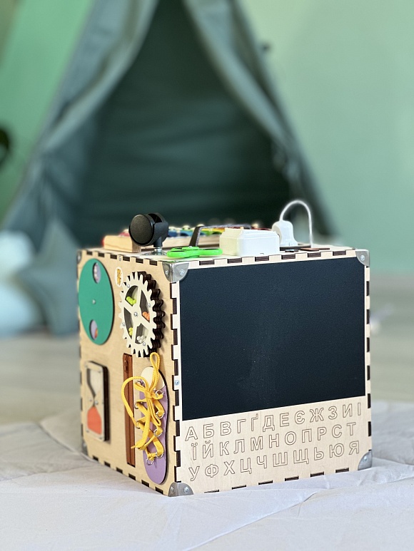 Бізікуб  30х30х30 см не фарбований - 3 - smarttoys.com.ua