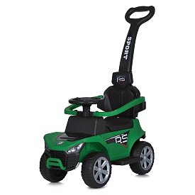 Каталка-толокар M 5764EL-5 батьківська ручка, кол. EVA, шкіра, підставка, муз., світло, зелений - 1 - smarttoys.com.ua