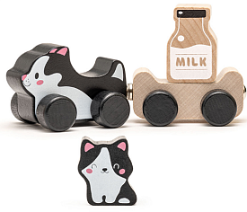 Дерев'яна іграшка "Веселі кошеняти"15450 - 1 - smarttoys.com.ua