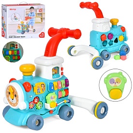 Каталка-ходунки 6062-6063 паровоз,звуки тварин,сортер,годин.,піаніно,2кольори,муз.,світло,бат.,кор. - 1 - smarttoys.com.ua