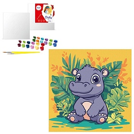 Набір для розпису по номерах для дітей "Бегемот в тропіках" 30х30см - 1 - smarttoys.com.ua