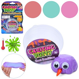 Лизун MK 5088-4 жуйка для рук, баночка з кришкою, змінює колір, аксес., 4 кольори, лист, 11,5-17-3см - 1 - smarttoys.com.ua