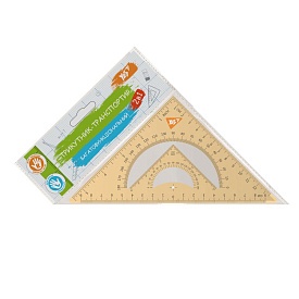 Трикутник-транспортир Yes багатофункціональний 18 см - 1 - smarttoys.com.ua