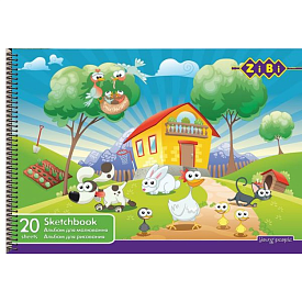 Альбом для малювання, А4, 20 аркушів, 120 г/м2, на пружині, KIDS Line - 1 - smarttoys.com.ua