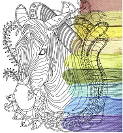 Набір для розпису - антистрес "Зебра" ТМ "RIVIERA BLANCA", шт	RB-0579 - 1 - smarttoys.com.ua