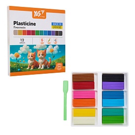 Пластилін Yes, 12 кол., 240г "Orange Line" - 1 - smarttoys.com.ua