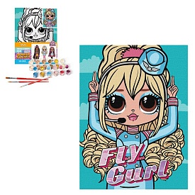 Набір для розпису по номерах для дітей "L.O.L. Surprise! O.M.G. Fly Gurl" 30х40см - 1 - smarttoys.com.ua