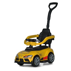 Машина M 6129EBLR-6 2,4G радіок.,3в1(кат.-тол.,батьк.ручка),1акум.6V4,5AH,1мот.25W,муз,світло,жовтий - 1 - smarttoys.com.ua