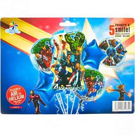 Набір кульок фольгованих Месники 5 шт (Китай) (в індив. упаковці) - 1 - smarttoys.com.ua