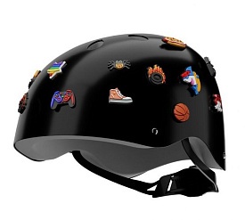 Захисний шолом з пінами «Зроби сам» чорний глянцевий (М) (55-58 cм) - 1 - smarttoys.com.ua