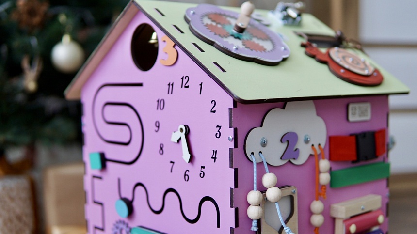 Бізібудинок  55х30х30 см рожевий - 6 - smarttoys.com.ua