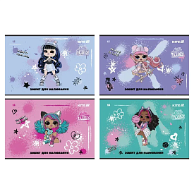 Зошит для малювання, 12 арк., скоба, УФ лак + глітер, LO - 1 - smarttoys.com.ua