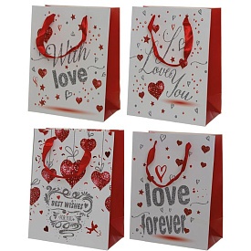 Пакет подарунковий паперовий S "With Love" 23*18*10см., R91305-S - 1 - smarttoys.com.ua