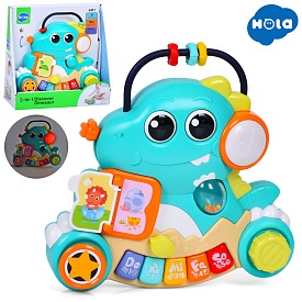 Піаніно HE8976 динозавр,3режими,звуки тварин,рух.деталі,барабан,тріскачка,муз.(анг),світло,бат.,кор. - 1 - smarttoys.com.ua