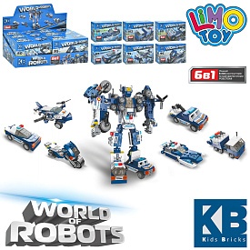 Конструктор KB 5000 поліція, транспорт, 6 видів (від 79 дет.), кор., 6в1, 6шт. в диспл.,29-10-13,5см - 1 - smarttoys.com.ua