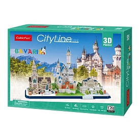 Тривимірна головоломка-конструктор CubicFun  "CITY LINE BAVARIA", арт. MC267h - 1 - smarttoys.com.ua