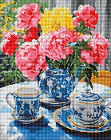 Набір з алмазною мозаїкою "Чаювання на веранді" 40х50см - 1 - smarttoys.com.ua