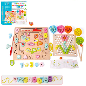 Дерев'яна іграшка Центр розвиваючий MD 2450 риболовля, цифри, кульки, кор., 33,5-32,5-5 см. - 1 - smarttoys.com.ua