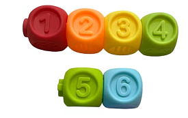 Кубики тактильні, сенсорні  6шт - 1 - smarttoys.com.ua