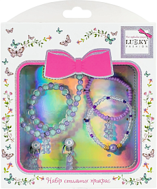 Набір з глазурованих бус Lukky Fashion : намисто, 3 браслети та кліпси для вушок Gummy Bears - 1 - smarttoys.com.ua
