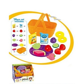 Продукти YH8079 ягоди, фрукти, тарілка, кошик, 14 предм., кор., 23,5-18-15,5см. - 1 - smarttoys.com.ua