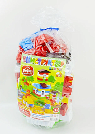 Набір дитячий "Конструктор BAMSIC  №2" арт. 115/9 (114 шт деталей) вініловий тубус Бамсик - 1 - smarttoys.com.ua