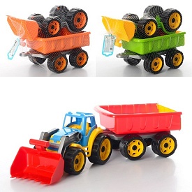 Іграшка "Трактор з ковшем і причепом ТехноК", арт. 3688 - 1 - smarttoys.com.ua