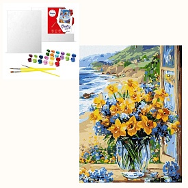 Набір для розпису по номерах "Квіткове узбережжя" 30х40см - 1 - smarttoys.com.ua