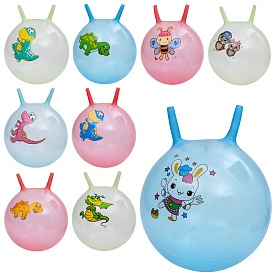 М'яч для фітнесу MS 4859 с ріжками, принт-тварина, 350г, мікс видів/4 кольори, кул. - 1 - smarttoys.com.ua