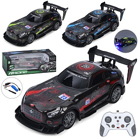 Машина GS-017-1 радіо/к2,4G, акум,1:16,звук,світло,пара/дим,корпус не б'ється,гум.кол.USB.3 кольори. - 1 - smarttoys.com.ua