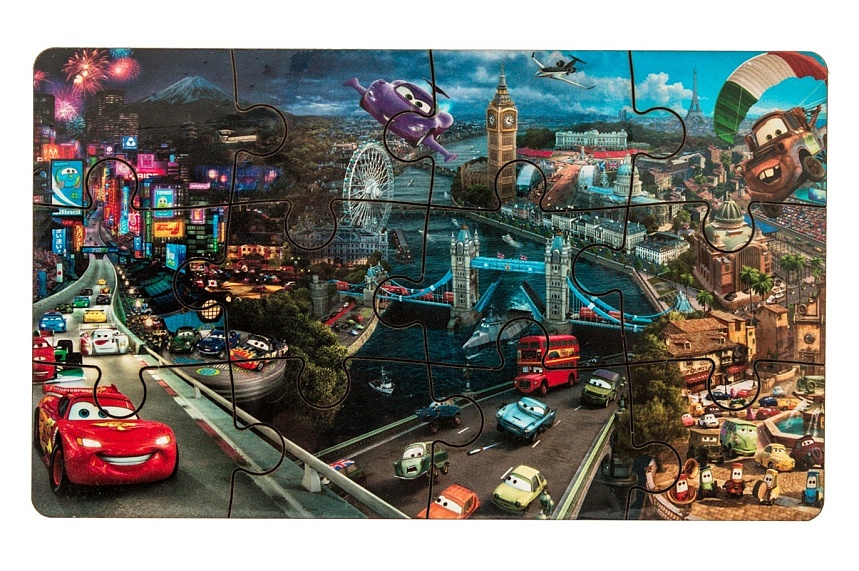 Пазл дерев'яний з підложкою: Гонки - 2 - smarttoys.com.ua