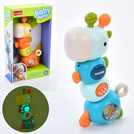 Гра 6669 жираф,  прорізувач, тріскачка, 2 кольори, муз., світло, бат., кор., 16-27-6,5 см. - 1 - smarttoys.com.ua