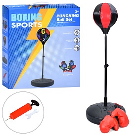 Боксерський набір MR 1254-1 груша, на стійці (121см.) мет., 2 перчатки, насос, кор., 39,5-51,5-13 см - 1 - smarttoys.com.ua