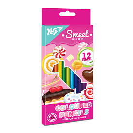 Олівці кольорові YES 12 кол. Sweet Cream - 1 - smarttoys.com.ua