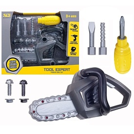 Набір інструментів 6818-1 пила, викрутка з насадками, муз., світло, бат., кор., 27-22,5-7 см. - 1 - smarttoys.com.ua