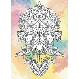 Набір для розпису на полотні. Дзен малювання. Королівський візерунок (палітра бірюза) 18*25 - 1 - smarttoys.com.ua