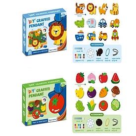 Набiр для творчостi MK 5429 магніти,набір 12шт.,декор,розмальовка,фарби 12 кольорів,2види,кор.,22-17 - 1 - smarttoys.com.ua