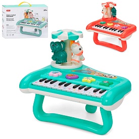 Піаніно 8852B звуки тварин, карусель, проектор, 2 кольори, світло, бат., кор., 38-29-6,5 см. - 1 - smarttoys.com.ua