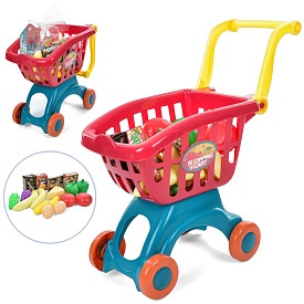 Возик XG2008 супермаркет, ручка складається, продукти (сітка), 34-33-23 см. - 1 - smarttoys.com.ua